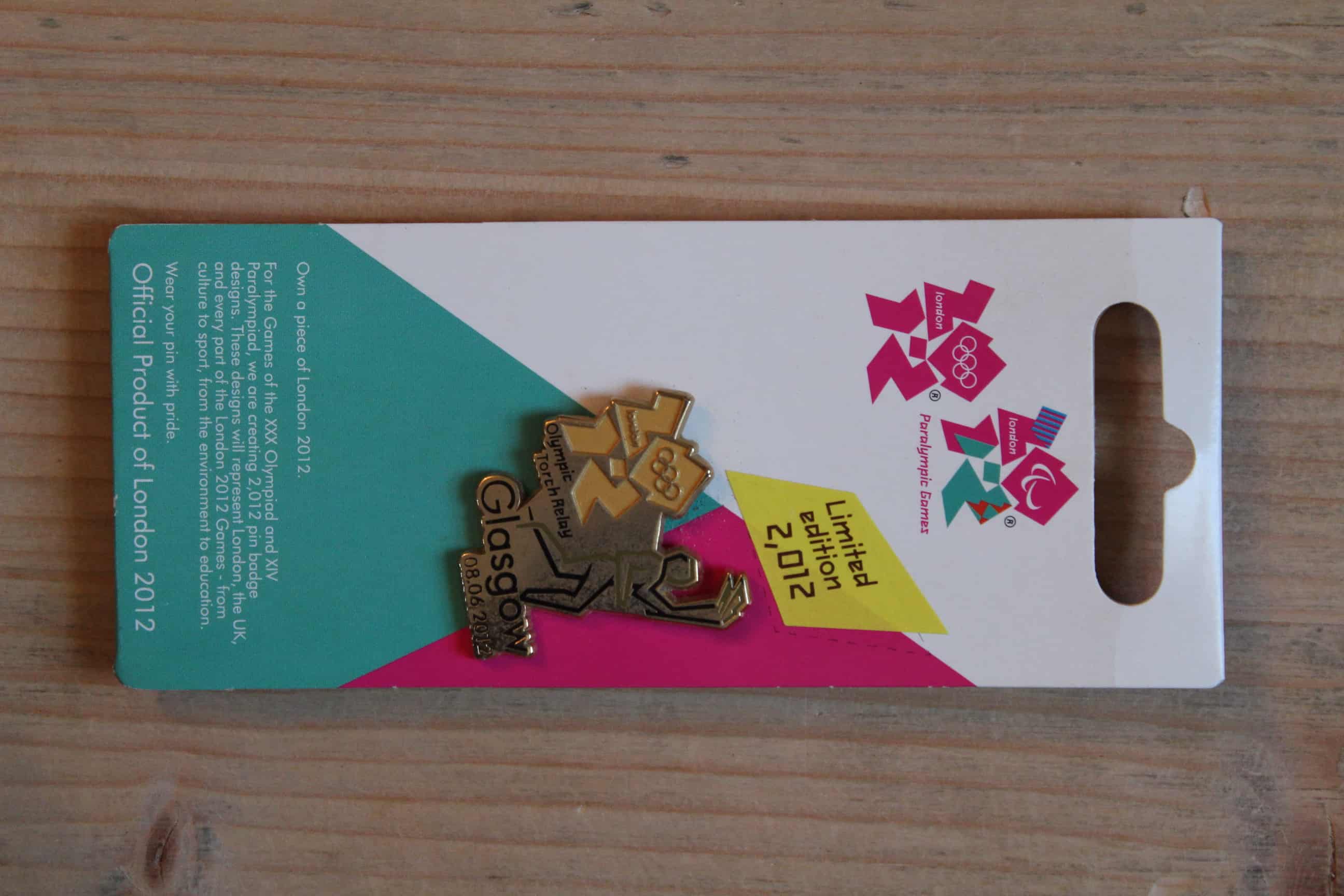 2012 LONDON OLYMPICS TORCH RELAY (GLASGOW) PIN BADGE